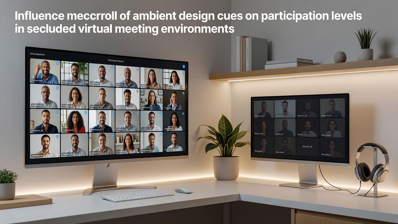 The Influence of Ambient Design Cues on Participation Levels in Secluded Virtual Meeting Environments